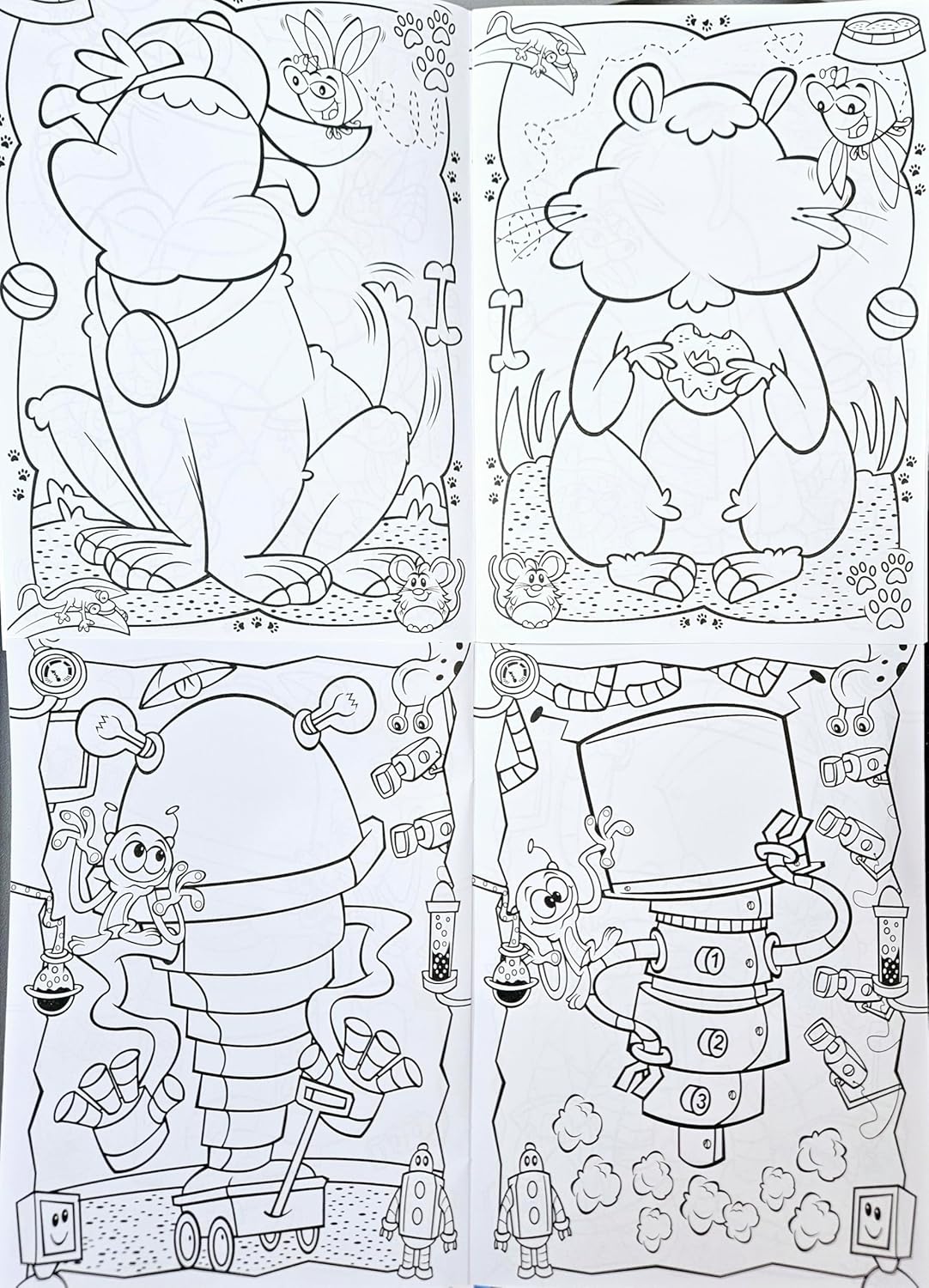 Funny Faces Sticker & Coloring Book with 50 Stickers 4-Pack (Assorted)