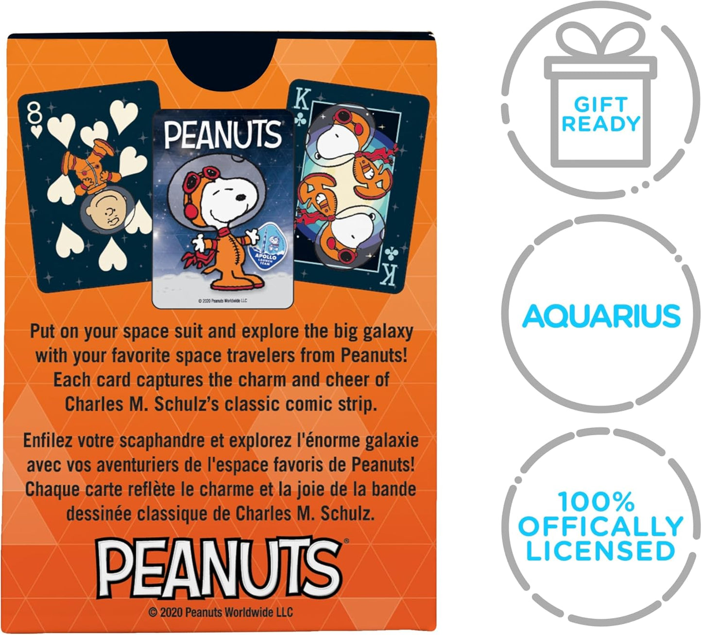 AQUARIUS Peanuts Snoopy in Space - Playing Cards