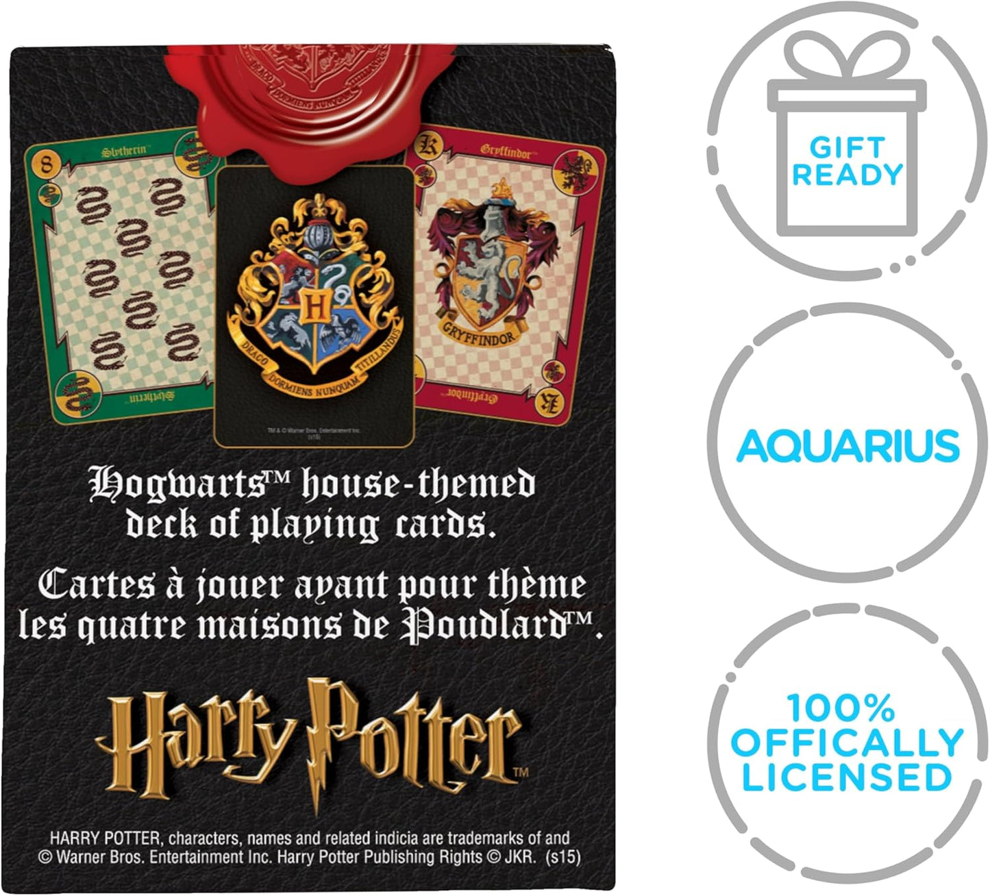 AQUARIUS Harry Potter Crests Playing Cards - Deck of Cards