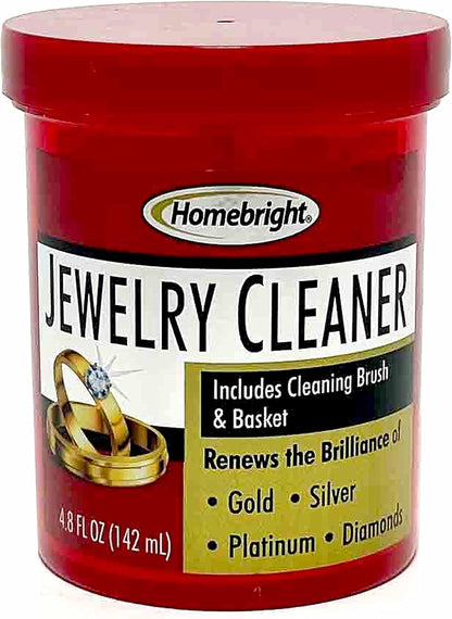 HOMEBRIGHT Jewelry Cleaner Solution for Gold, Silver, Diamond 4.8oz