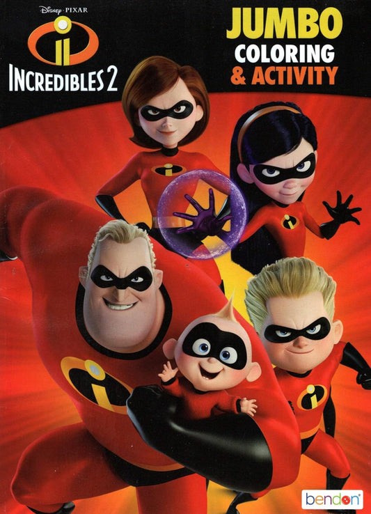 Disney Pixar Incredibles 2 Jumbo Coloring and Activity Book