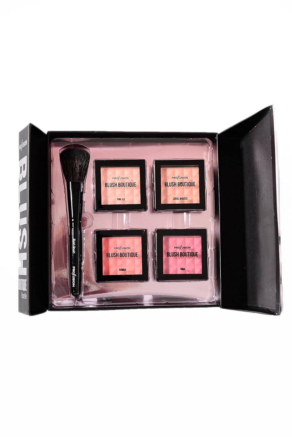 Profusion blush boutique rosette palette with a blush brush and 4 blushes
