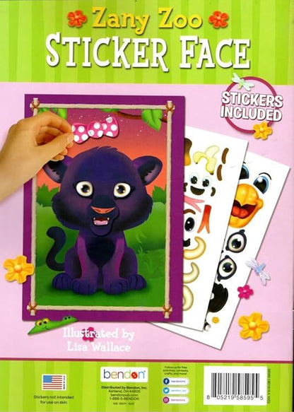 Zany Zoo - Sticker Face - Sticker Activity Book