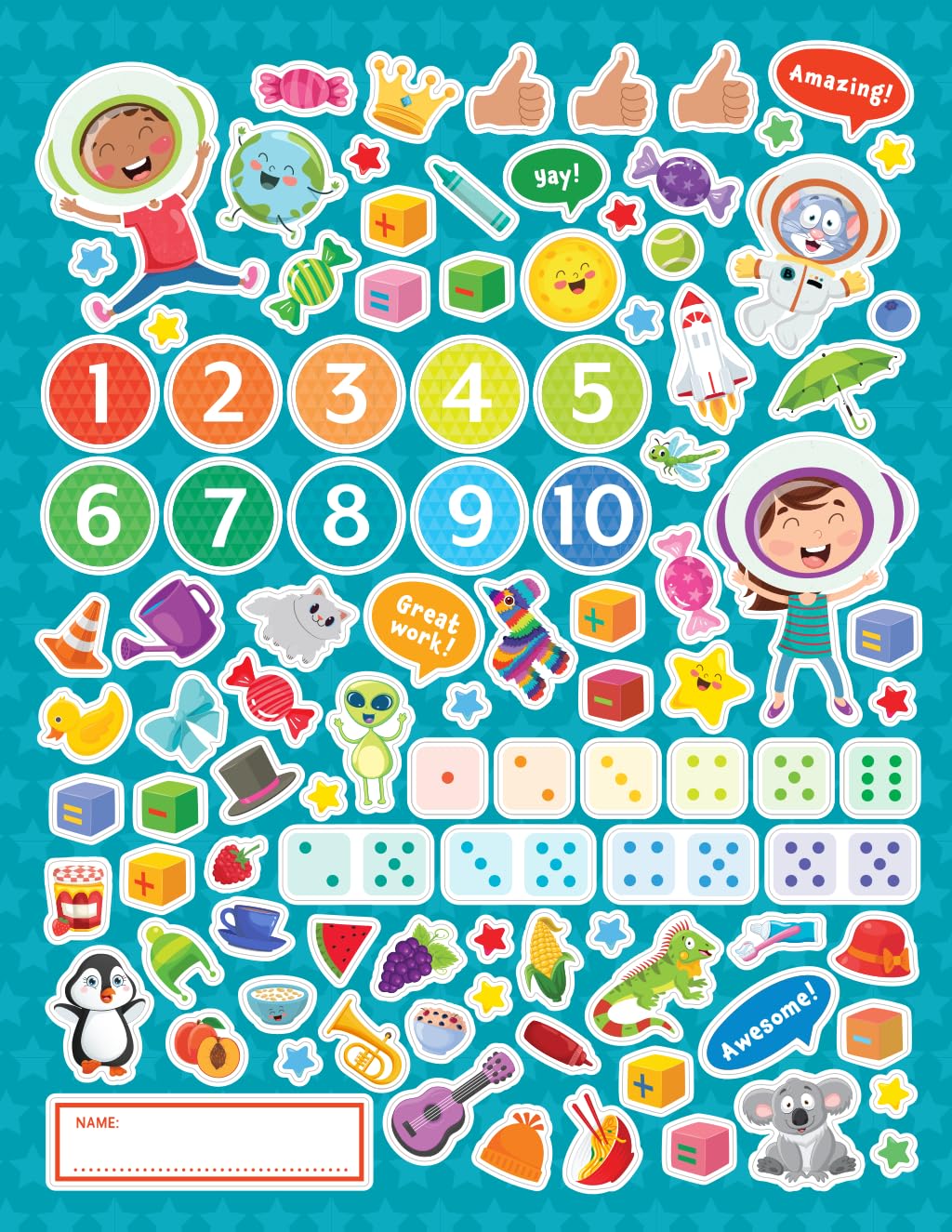 Beaver Kindergarten Educational Workbooks - Phonics, Printing, Skills, Math. Set