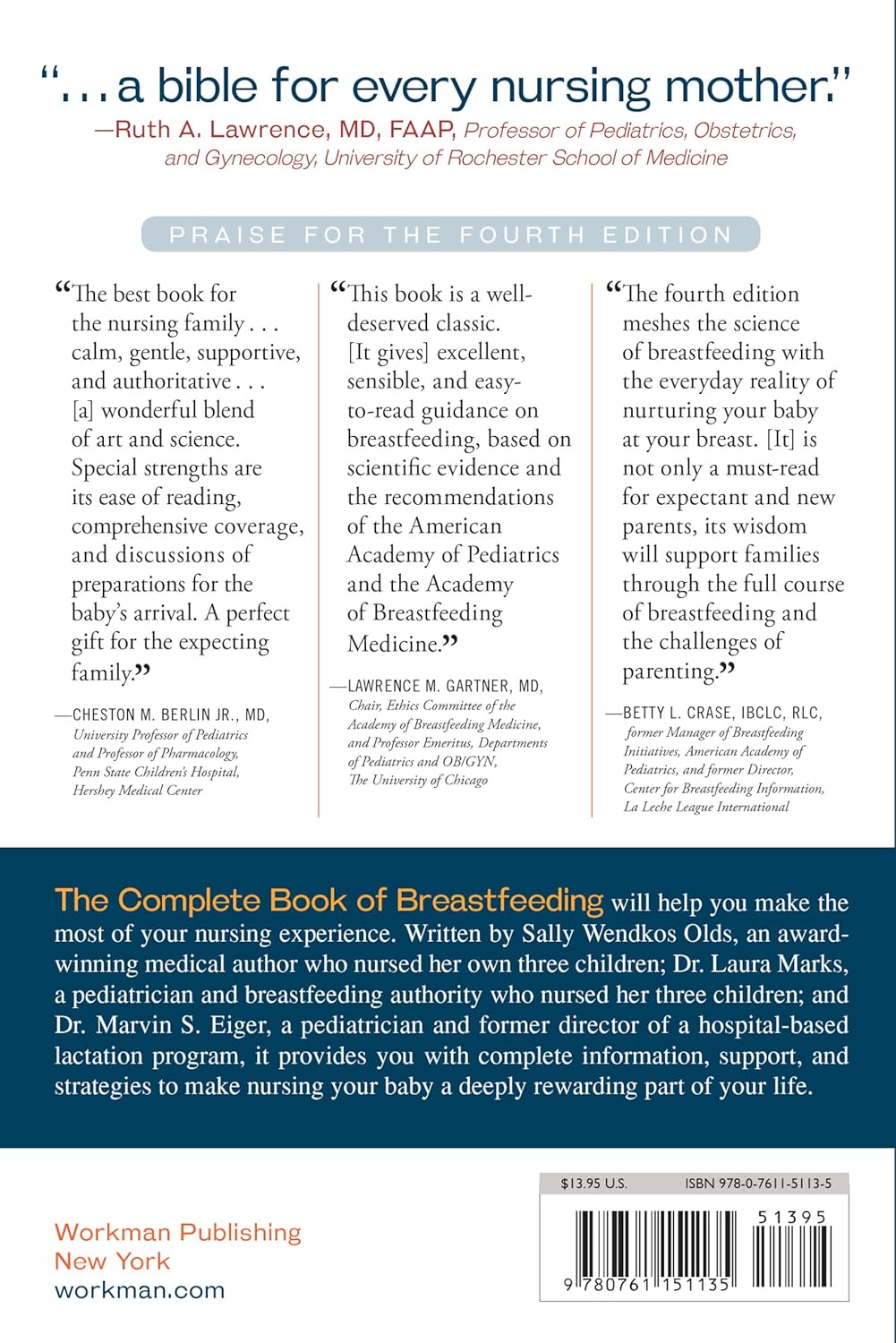 The Complete Book of Breastfeeding, 4th edition: The Classic Guide. Book