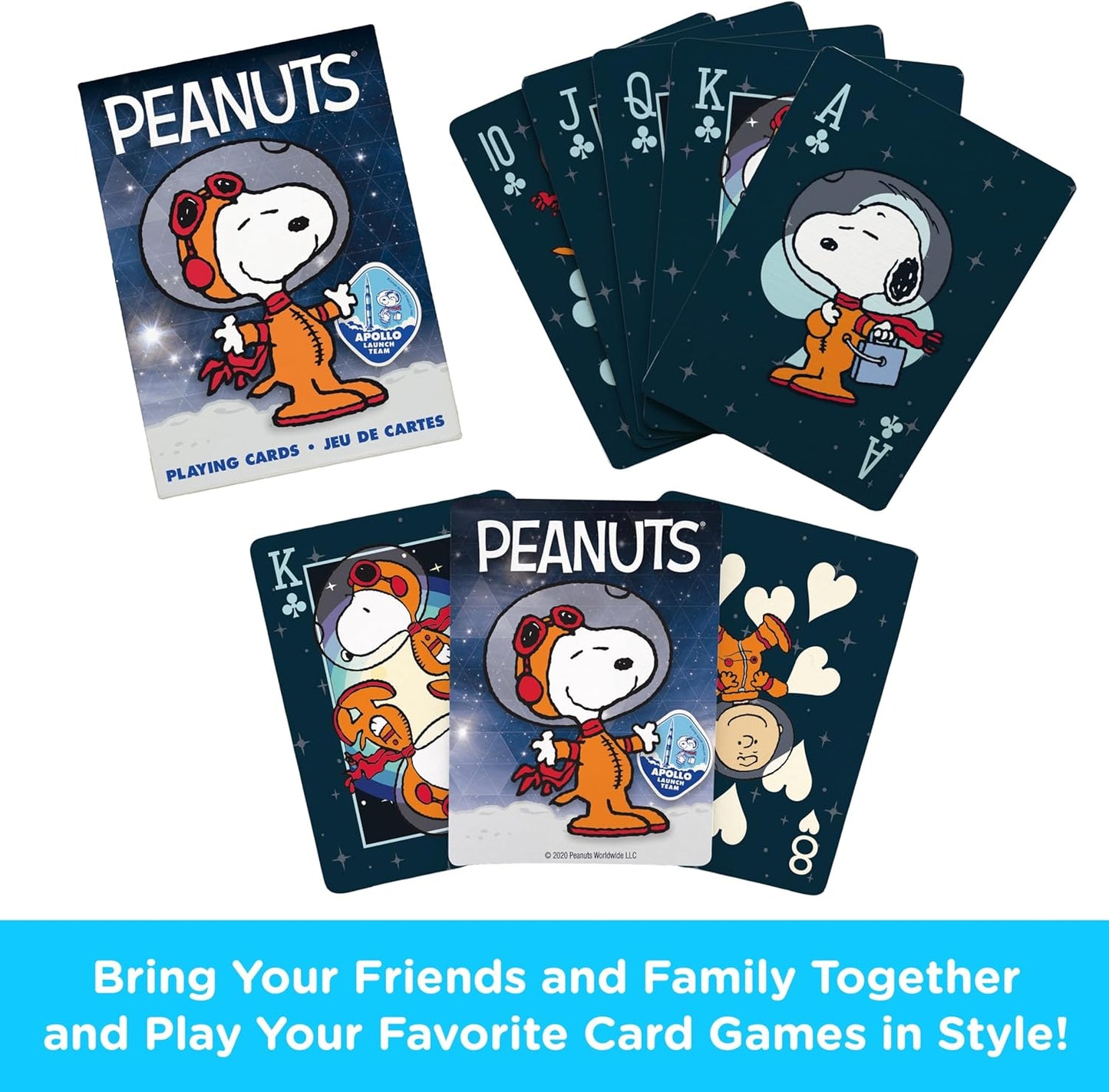 AQUARIUS Peanuts Snoopy in Space - Playing Cards