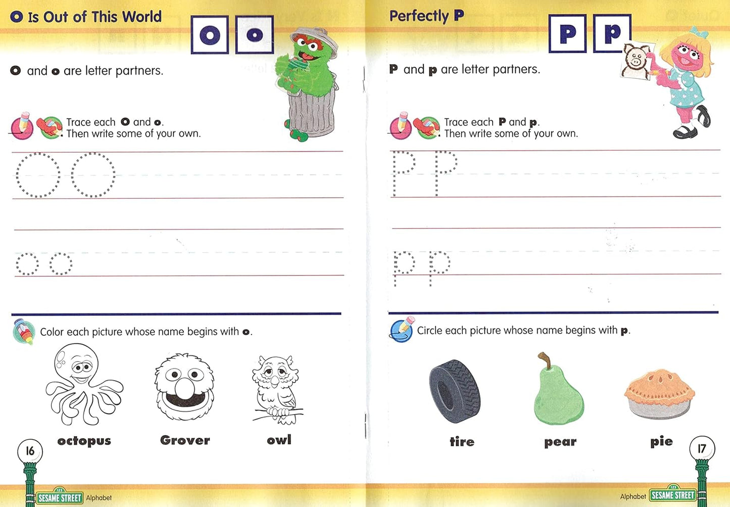 123 Sesame Street Kindergarten Educational Workbooks - Set of 4 Books