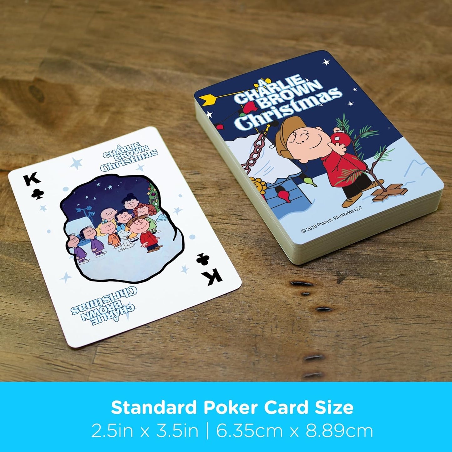 AQUARIUS Peanuts Charlie Brown Christmas Playing Cards