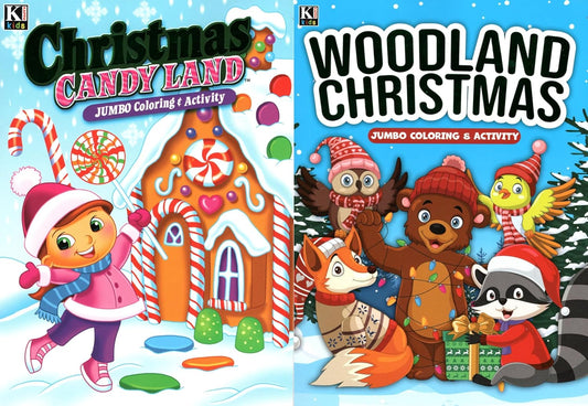 Christmas Holiday - Jumbo Activity Book - Christmas Candy Land & Woodland Christmas