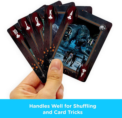 AQUARIUS Jurassic World Playing Cards – Jurassic World Themed Deck of Cards