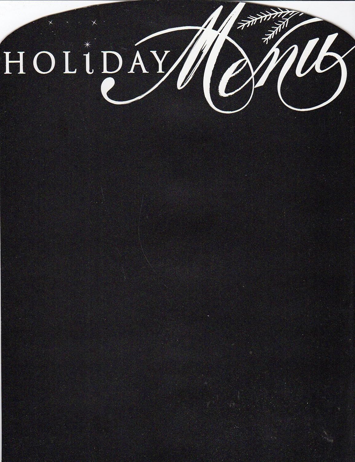 Holiday (Christmas) Menu - Magnetic Chalkboard Organizer / Message Board Planner (Full sheet Magnetic)