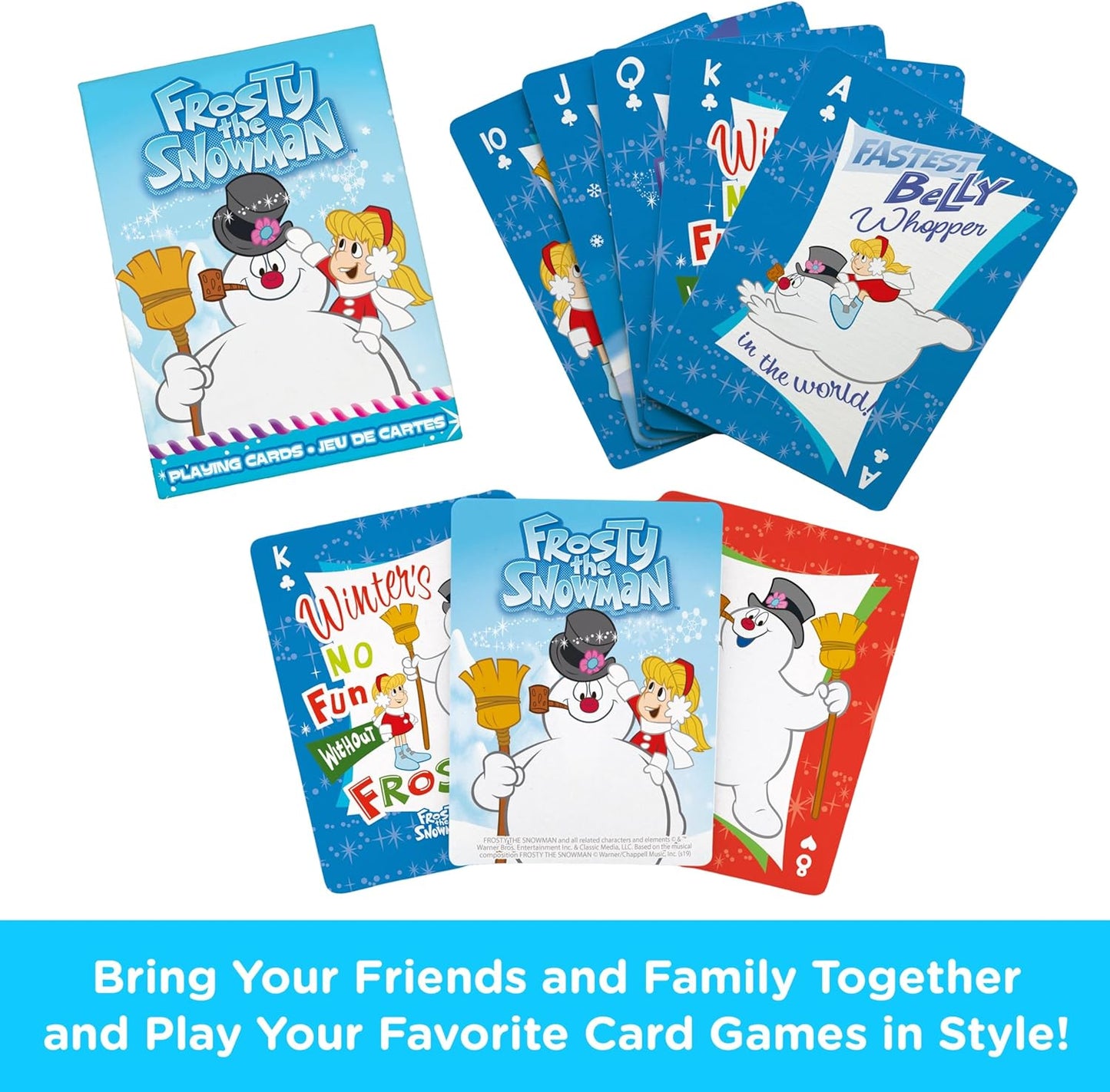 AQUARIUS Frosty the Snowman Playing Cards - Frosty Themed Deck of Cards
