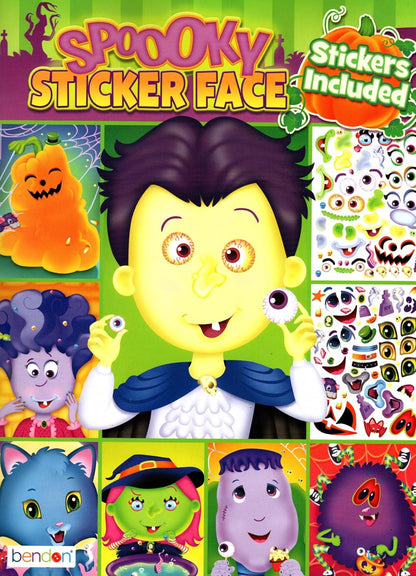 Spooky Sticker Face - Halloween Sticker Activity Book v2