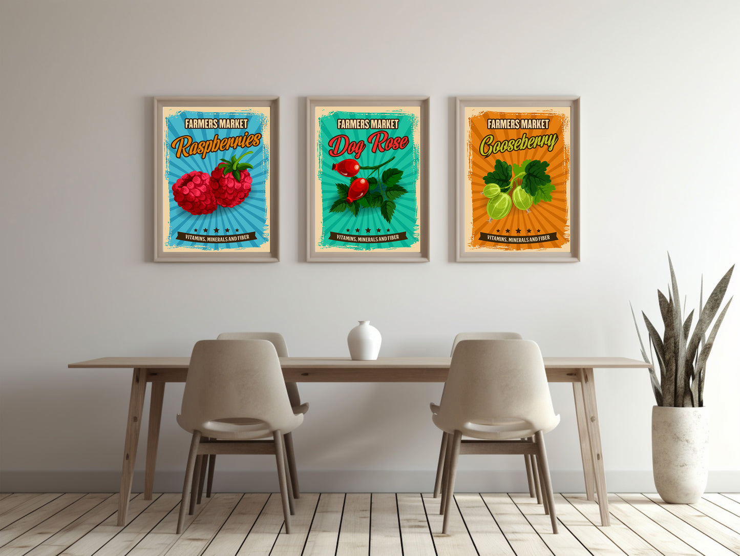 2027 Wall Oversized Art Poster Calendar Spiral-bound - Farmer Market v2
