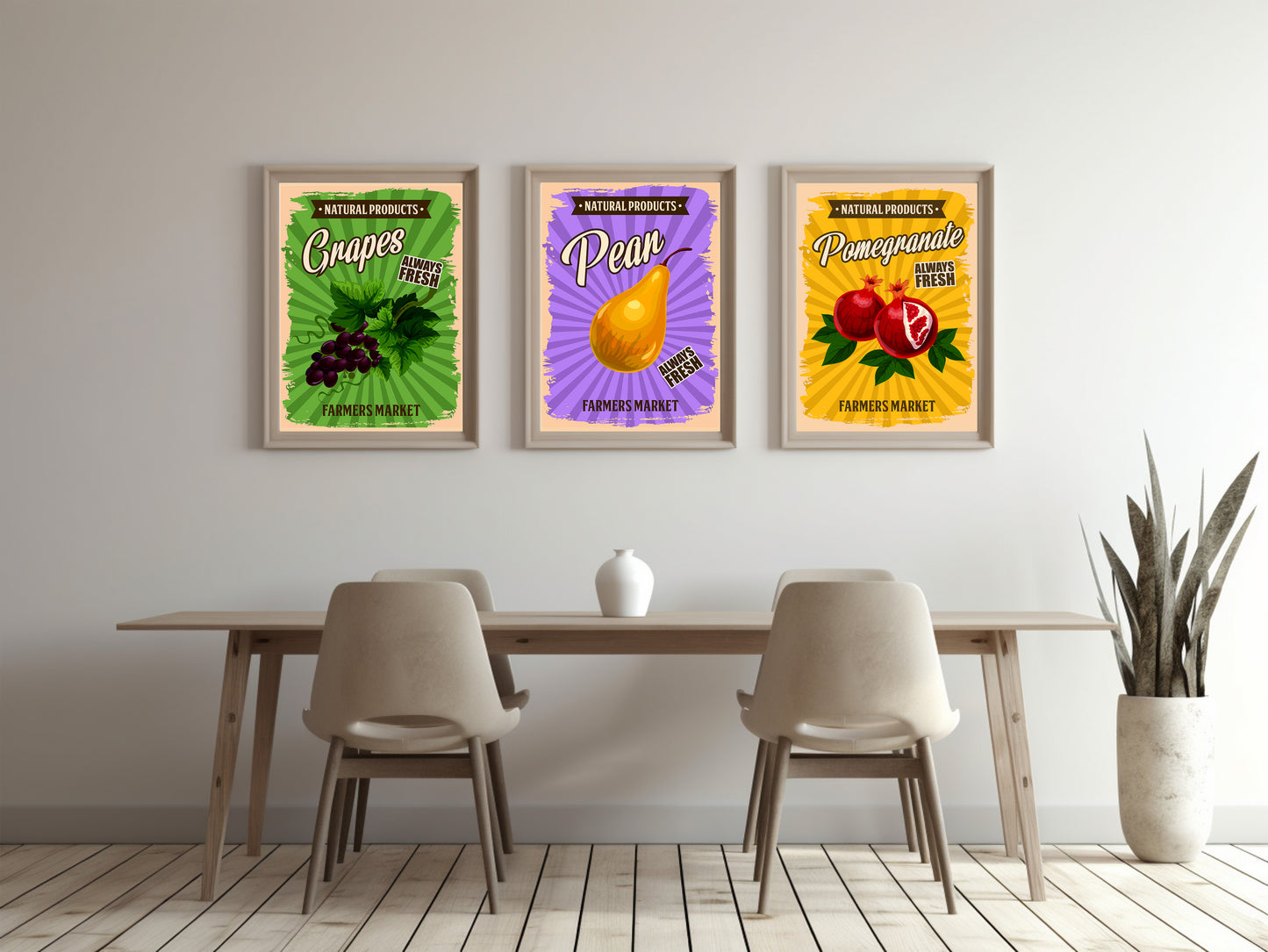 2027 Wall Oversized Art Poster Calendar Spiral-bound - Farmer Market