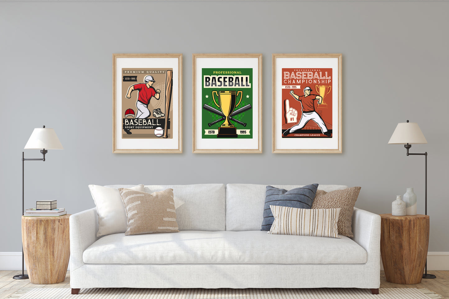 2027 Wall Oversized Art Poster Calendar Spiral-bound Twin-Wire Binding- Baseball