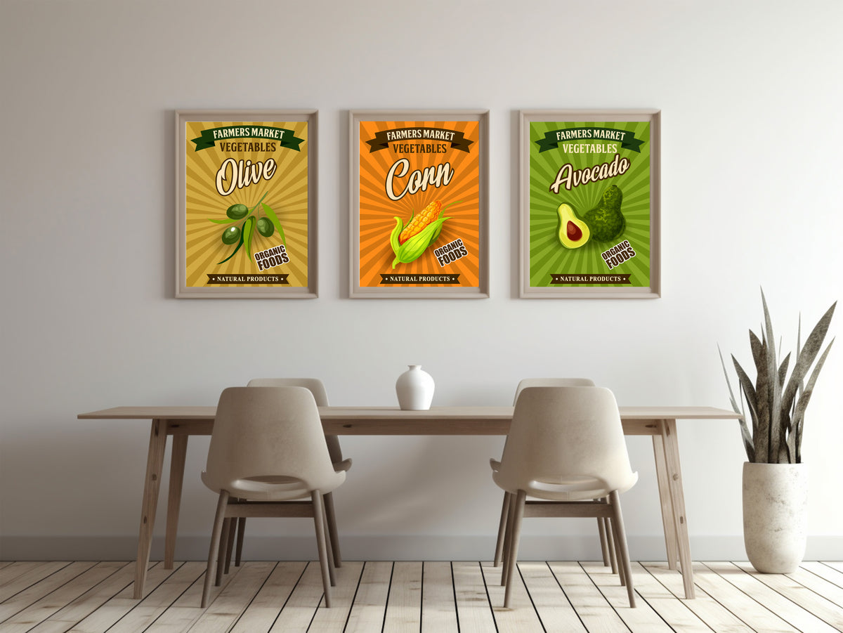 2027 Wall Oversized Art Poster Calendar Spiral-bound - Farmer Market Vegetables