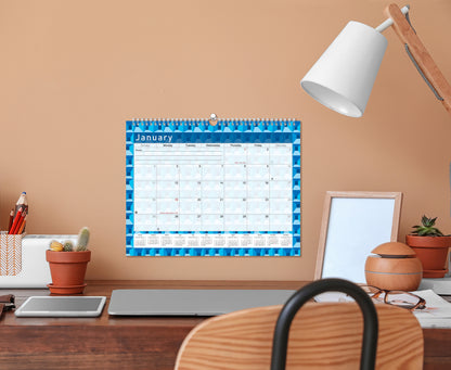2026-2027 Monthly Spiral-Bound Wall / Desk Calendar - Desktop / Wall Blotter Calendar / Planner - (Edition #03)