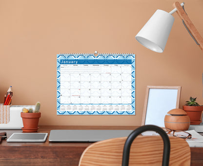 2026-2027 Monthly Spiral-Bound Wall / Desk Calendar - Desktop / Wall Blotter Calendar / Planner - (Edition #04)
