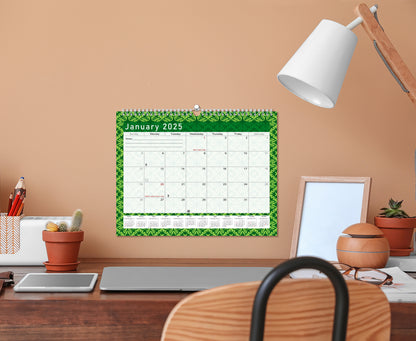 2024-2025 Monthly Spiral-Bound Wall / Desk Calendar - Desktop / Wall Blotter Calendar / Planner - (Edition #16)