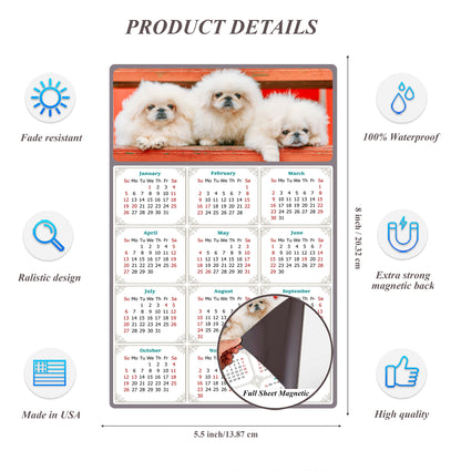 2026 Magnetic Calendar - Today is My Lucky Day (Fade, Tear, and Water Resistant)- Dogs Themed 022