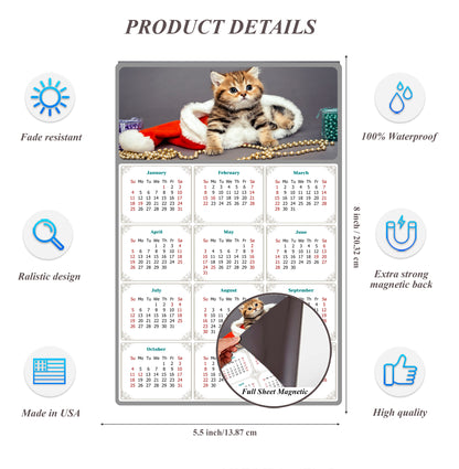 2026 Magnetic Calendar - Today is My Lucky Day (Fade, Tear, and Water Resistant)- Cat Themed 023
