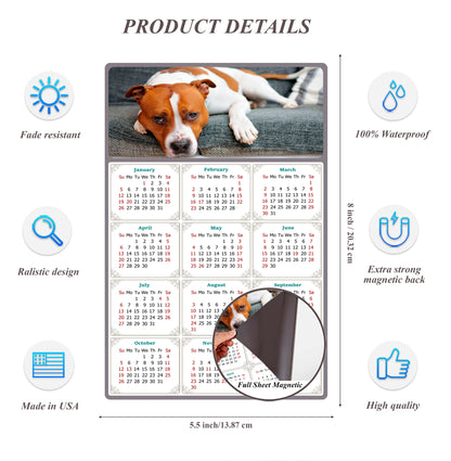 2026 Magnetic Calendar - Today is My Lucky Day (Fade, Tear, and Water Resistant)- Dogs Themed 017