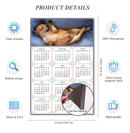 2026 Magnetic Calendar - Today is My Lucky Day (Fade, Tear, and Water Resistant)- Dogs Themed 013