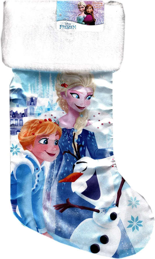 Frozen - 18" Full Printed Satin Christmas Stocking with Plush Cuff - v6