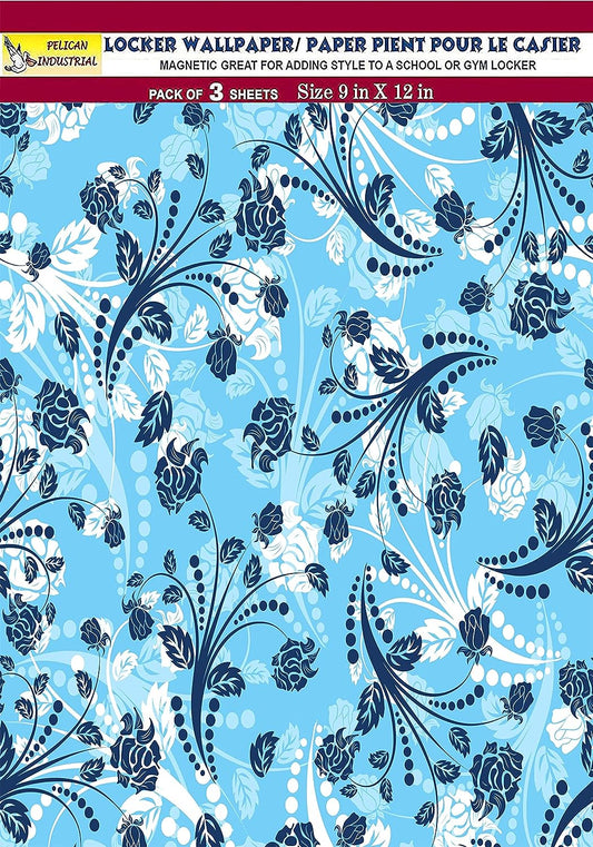 PELICAN INDUSTRIAL Magnetic Locker Wallpaper (Full Sheet Magnetic) - Trimmable, Easy Install, Remove & Reuse - Pack of 3 Sheets - vb003