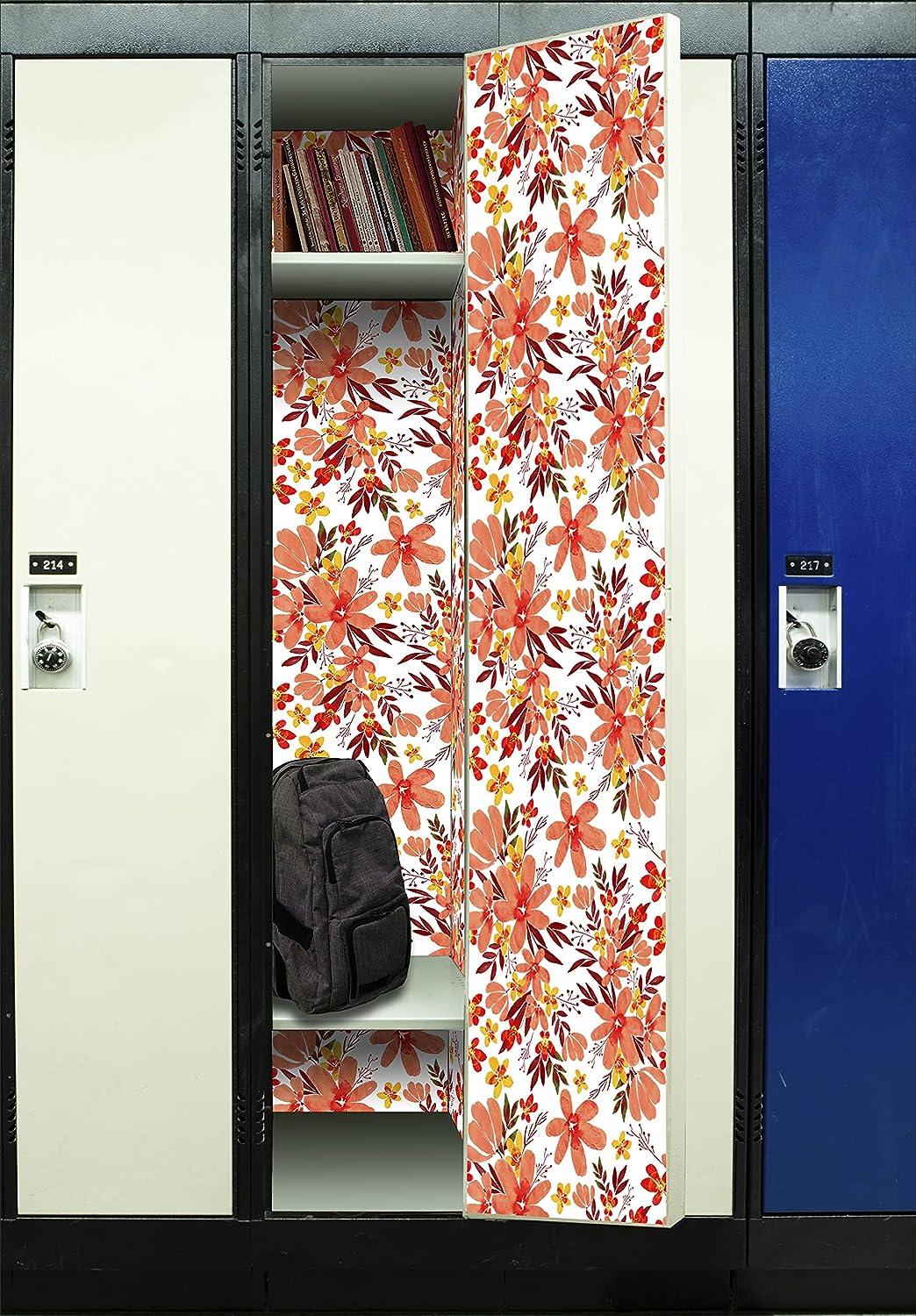 PELICAN INDUSTRIAL Wallpaper - Magnetic School Locker Wallpaper (Full Sheet Magnetic) - Flowers - Pack of 3 Sheets - vr26