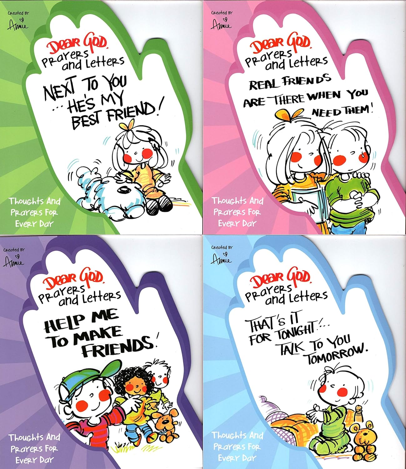 Dear God Prayers and Letters - Shaped Books (Set of 4 Books)