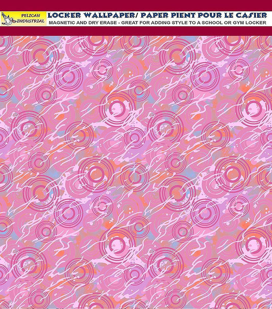 Deluxe School Locker Magnetic Wallpaper Full Cover Standard Half LockersPack of 12 Sheets - (Abstract Pink vr49)