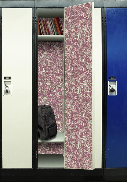 PELICAN INDUSTRIAL Deluxe School Locker Magnetic Wallpaper (Full Sheet Magnetic) - Full Cover Standard Half Lockers Pack of 12 Sheets - (Floral vr29)