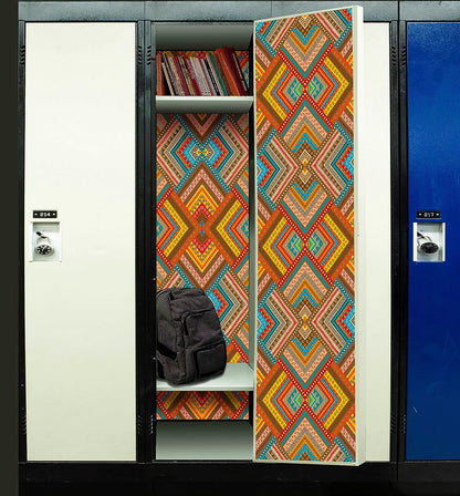 PELICAN INDUSTRIAL Magnetic Locker Wallpaper (Full Sheet Magnetic) - Trimmable, Easy Install, Remove & Reuse - Pack of 3 Sheets - Geometric Pattern (vb040)
