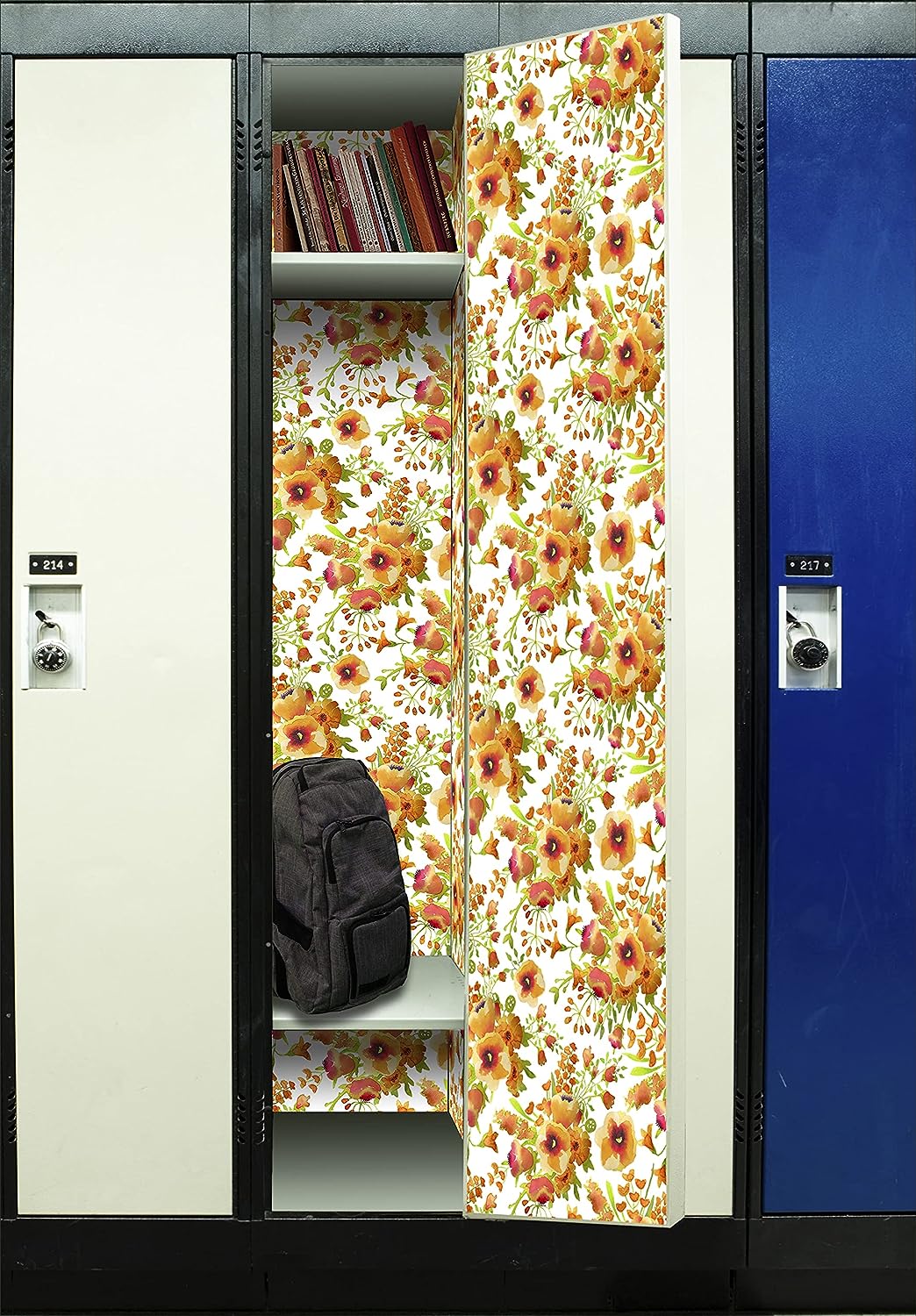 PELICAN INDUSTRIAL Wallpaper - Magnetic School Locker Wallpaper (Full Sheet Magnetic) - Flowers - Pack of 3 Sheets - vr24