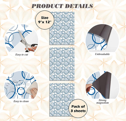 PELICAN INDUSTRIAL Magnetic Locker Wallpaper - Decorative Vinyl Removable (Full Sheet Magnetic) - Made in USA - Fade, Tear and Water Resistant - Pack of 3 Sheets - vr01