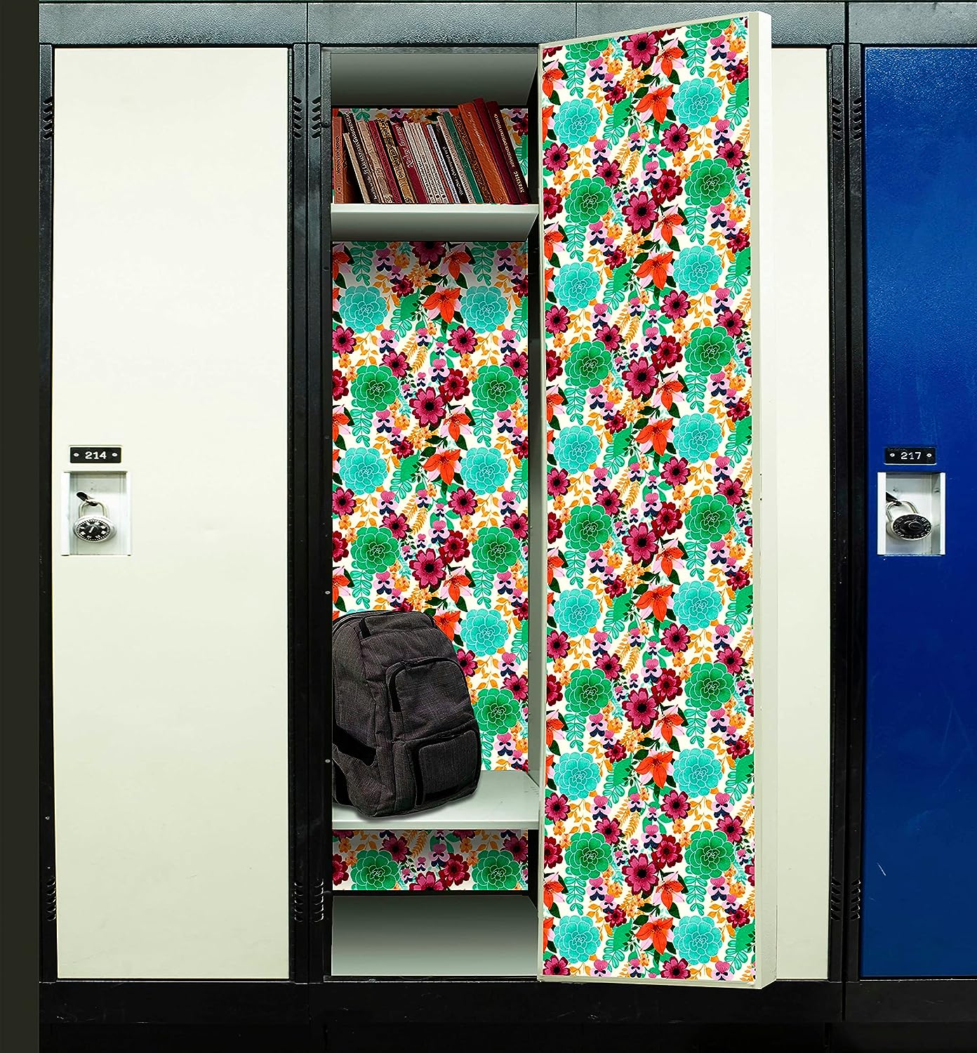 PELICAN INDUSTRIAL Magnetic Locker Wallpaper (Full Sheet Magnetic) - Flowers - Pack of 3 Sheets - v33x