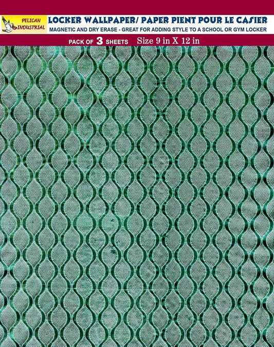 PELICAN INDUSTRIAL Magnetic Locker Wallpaper (Full Sheet Magnetic) Dry Erasable - Glitter Sparkles Designs, Embossed Foil - Pack of 3 Sheets - v6m