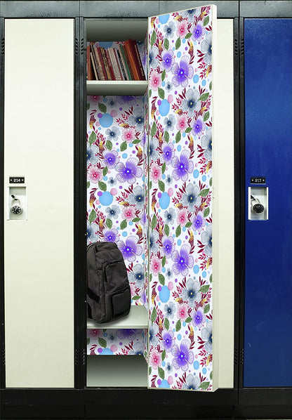 PELICAN INDUSTRIAL Wallpaper - Magnetic School Locker Wallpaper (Full Sheet Magnetic) - Flowers - Pack of 3 Sheets - vr19