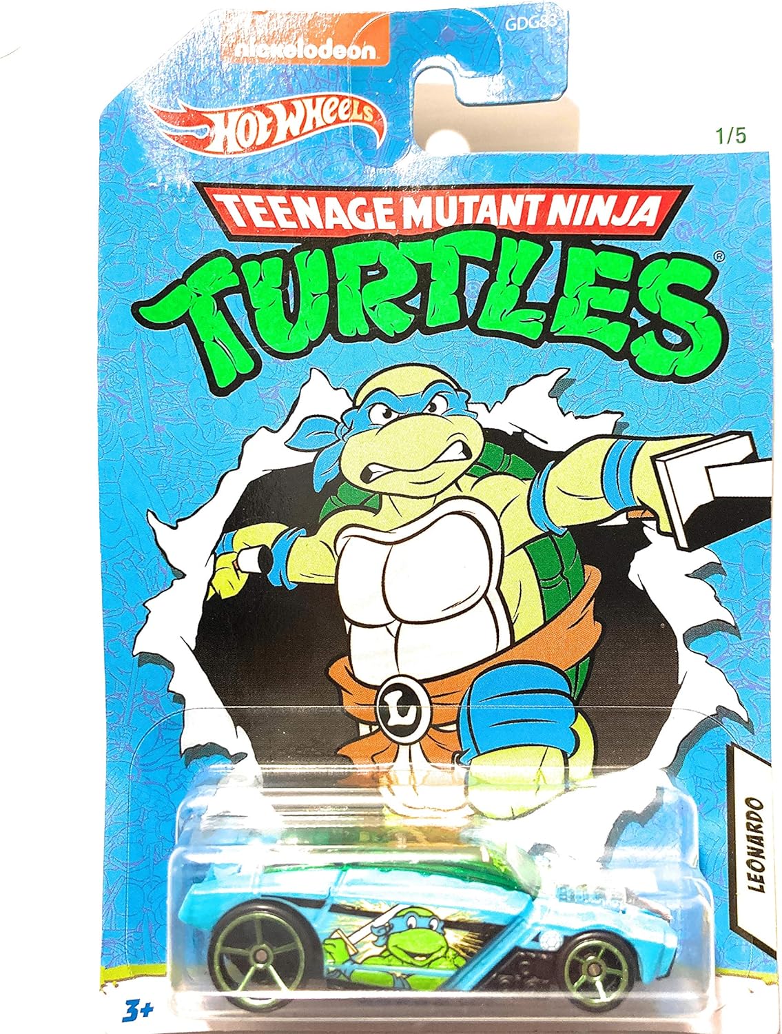 Hot Wheels TMNT Leonardo Rogue Hog 1/5, Blue