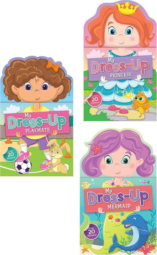 My Dress-Up Mermaid, Princess, and Playmate Characters Paperback Book Set