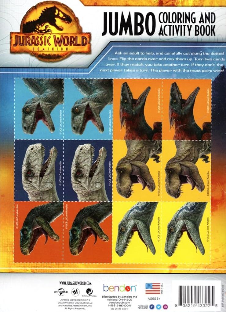 Jurassic World - Jumbo Coloring & Activity Book