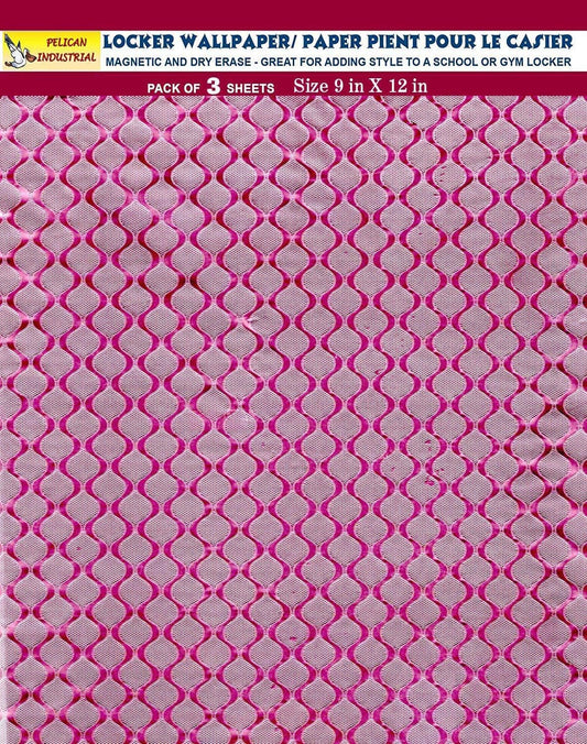 PELICAN INDUSTRIAL Magnetic Locker Wallpaper (Full Sheet Magnetic) Dry Erasable - Glitter Sparkles Designs, Embossed Foil - Pack of 3 Sheets - v6n