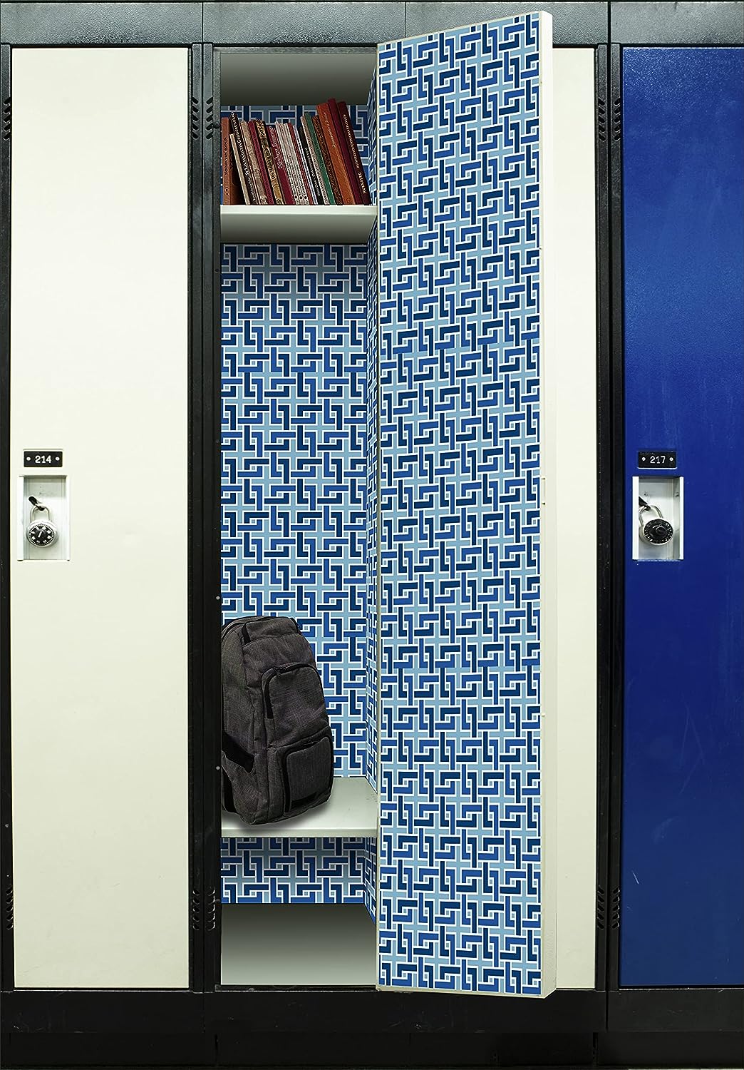 PELICAN INDUSTRIAL Magnetic Locker Wallpaper (Full Sheet Magnetic) - Geometric - Pack of 3 Sheets - vr05