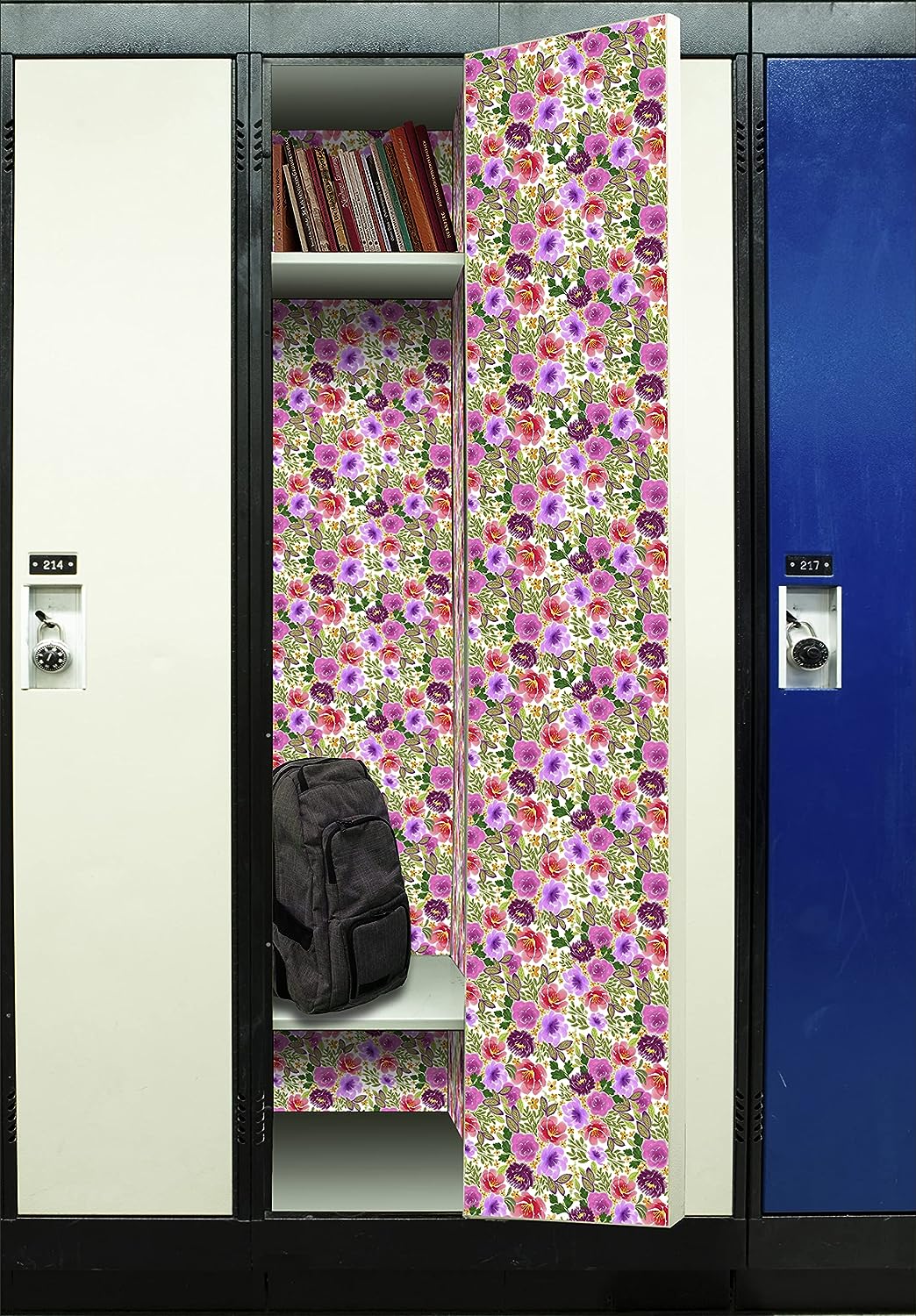 PELICAN INDUSTRIAL Wallpaper - Magnetic School Locker Wallpaper (Full Sheet Magnetic) - Flowers - Pack of 3 Sheets - vr13