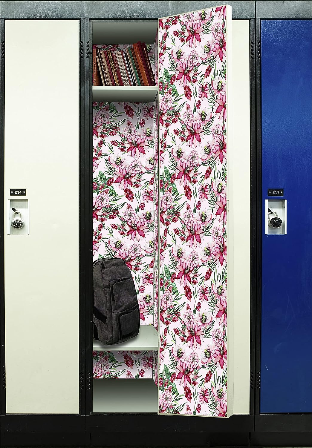 PELICAN INDUSTRIAL Wallpaper - Magnetic School Locker Wallpaper (Full Sheet Magnetic) - Flowers - Pack of 3 Sheets - vr20