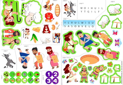 Bible Activity David - Sticker Book Over 80 Stickers v9