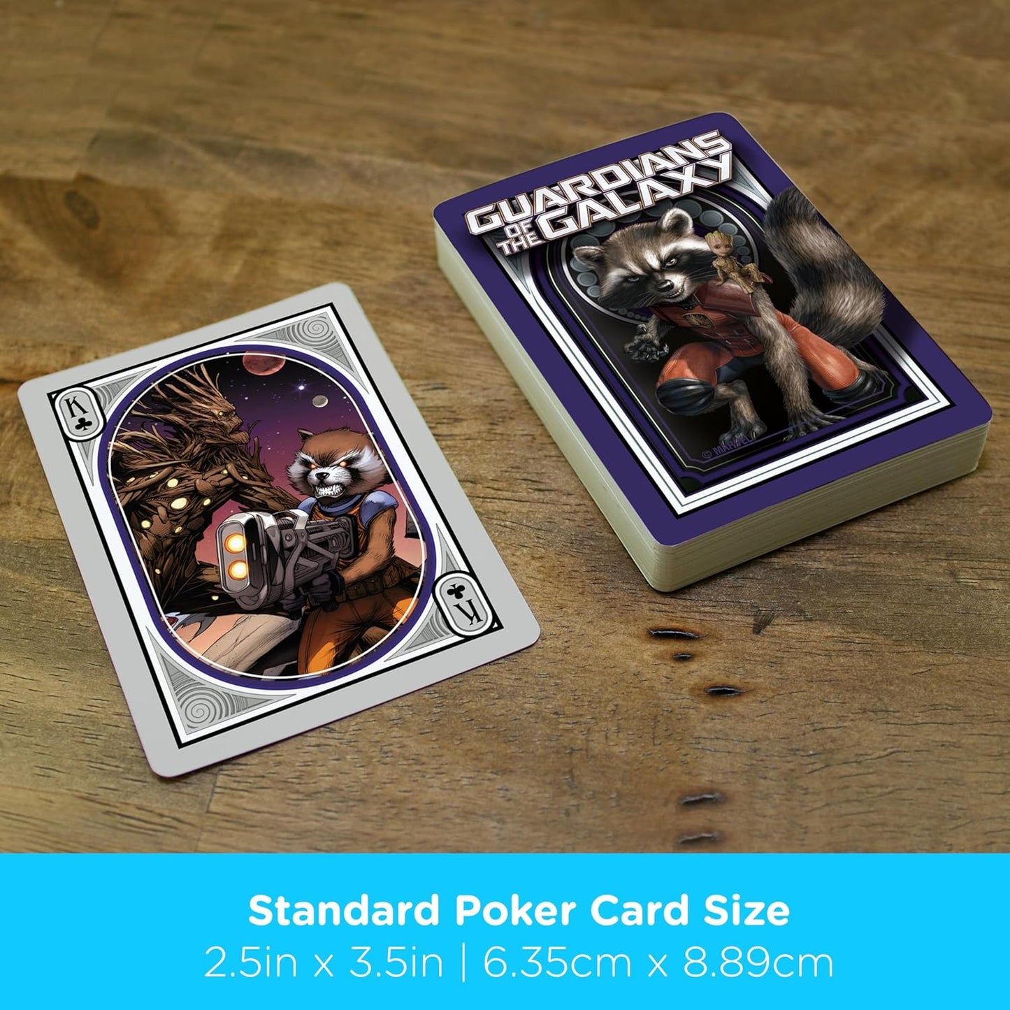 AQUARIUS Marvel Guardians of the Galaxy Rocket & Groot Playing Cards