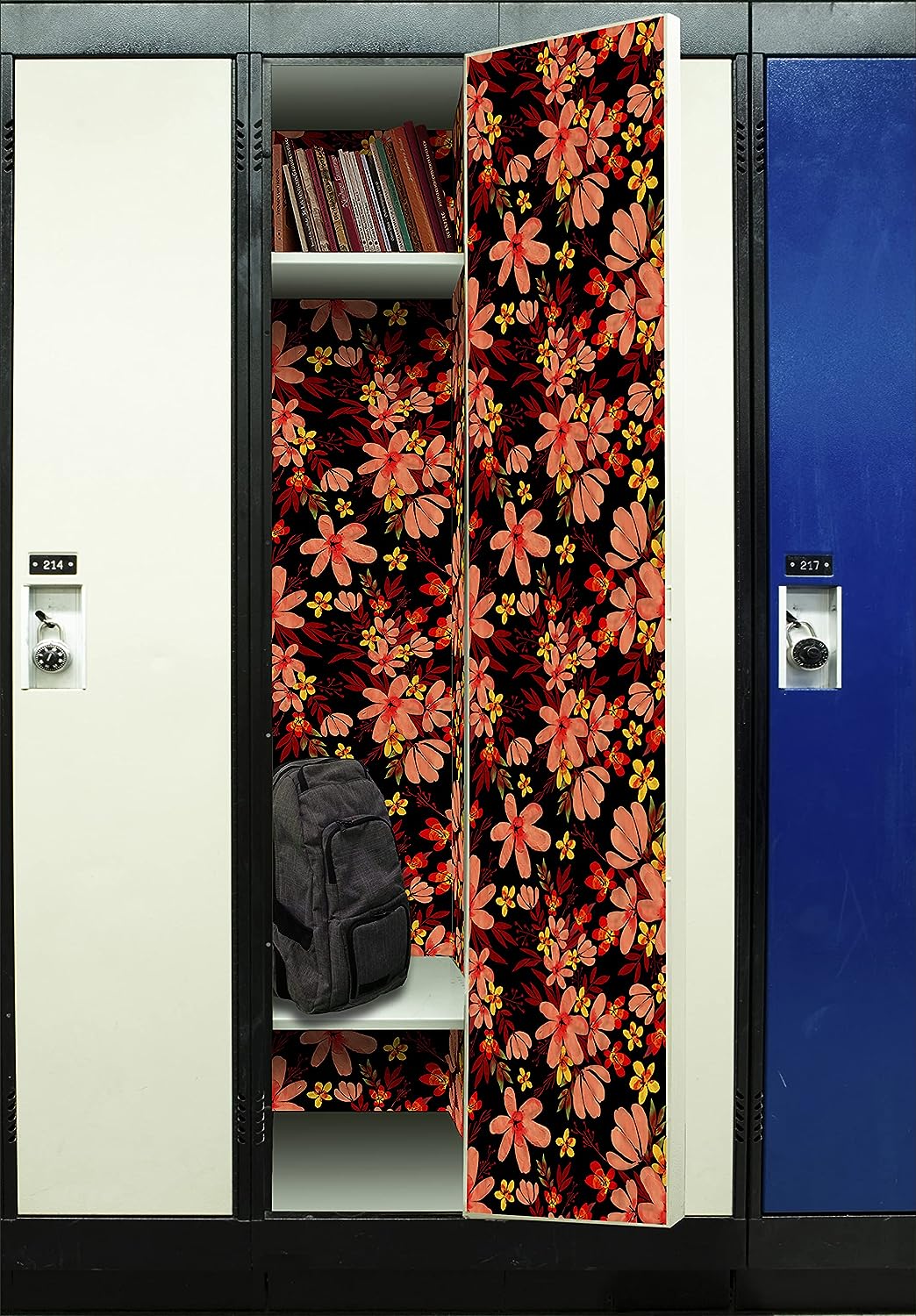 PELICAN INDUSTRIAL Wallpaper - Magnetic School Locker Wallpaper (Full Sheet Magnetic) - Flowers - Pack of 3 Sheets - vr23
